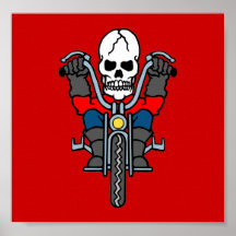 Motorcycle and skull posters