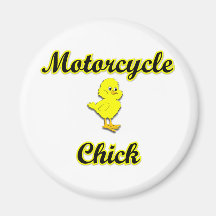 Motorcycle Chick Refrigerator Magnets