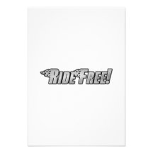 Motorcycle Flames - Ride Free Invitation