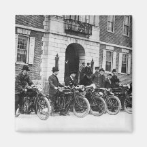 Motorcycle Squad, early 1900s Refrigerator Magnets