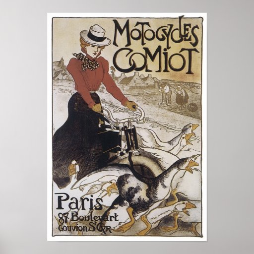 Motorcycles Comiot Paris Print