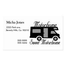 Motorhome Sweet Motorhome RV Business Card