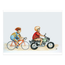 Motorpacing @ the velodrome postcard