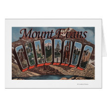 Mount Evans, Colorado - Large Letter Scenes Greeting Card