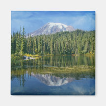 Mount Rainier reflection Fridge Magnet