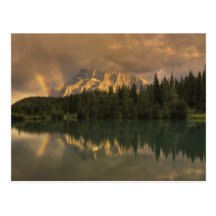 Mount Rundle Rainbow, Cascade Ponds Post Card