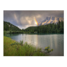Mount Rundle Rainbow, Cascade Ponds Postcards