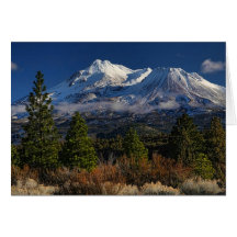 MOUNT SHASTA WITH FRESH SNOW CARDS