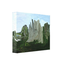 Mountain Abstract Art Stretched Canvas Prints
