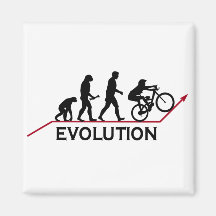 Mountain Bike Evolution Fridge Magnet