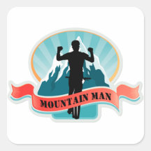 Mountain Man Square Sticker