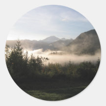 Mountain Mist Round Stickers