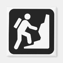 Mountaineering Symbol Magnet