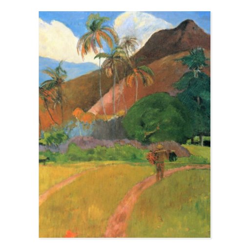 Mountains in Tahiti - Paul Gauguin Post Card