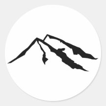Mountains Round Sticker