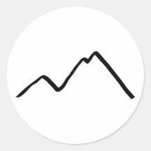 Mountains Round Stickers