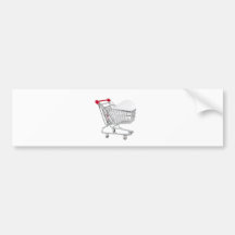 mouse in a shopping trolley bumper sticker