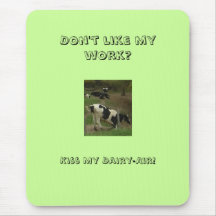 Mousepad with Cow Humour!