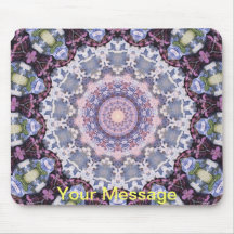 MOUSEPAD with Decorative Blues and Mauves pattern