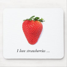 Mousepad with strawberry