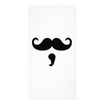 Moustache beard picture card