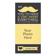 Moustache Merry Everything Photo Card