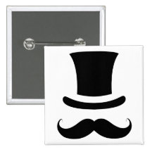 Moustache / Moustache Top Hat Buttons