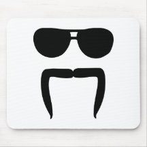 Moustache sunglasses mousemat