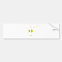Move Forward - Fast (yellow text) Bumper Sticker