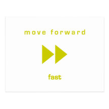 Move Forward - Fast (yellow text) Post Cards