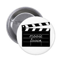 Movie Lover Tshirt Pinback Buttons