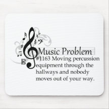 Moving percussion equipment through the hallways mouse pad