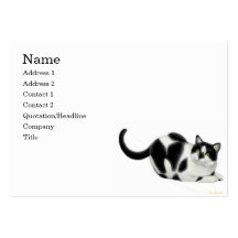 Moxie the Tuxedo Cat Business Card