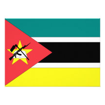 Mozambique Flag Custom Invitation