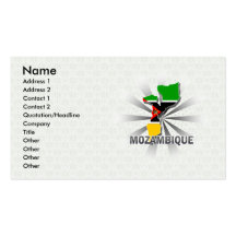 Mozambique Flag Map 2.0 Business Cards