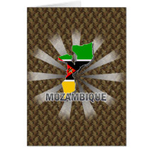 Mozambique Flag Map 2.0 Greeting Card