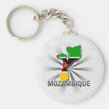 Mozambique Flag Map 2.0 Keychain