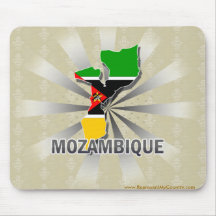 Mozambique Flag Map 2.0 Mousepads