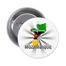 Mozambique Flag Map 2.0 Pinback Buttons