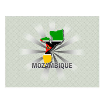 Mozambique Flag Map 2.0 Postcards