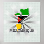 Mozambique Flag Map 2.0 Poster