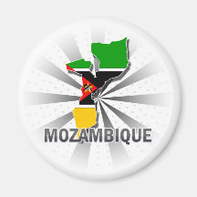 Mozambique Flag Map 2.0 Refrigerator Magnet
