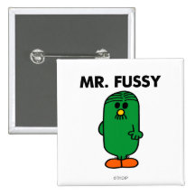 Mr Fussy Classic Pinback Button
