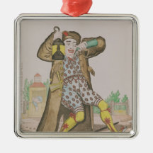 Mr Grimaldi as Clown, illuminating the Christmas Tree Ornament