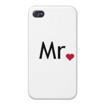 Mr - half of Mr and Mrs set Cases For iPhone 4