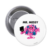 Mr Messy Classic 1 Pinback Buttons