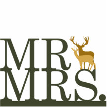 Mr & Mrs Deer Cake Topper Cut Outs