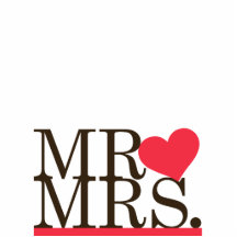 Mr & Mrs Heart Cake Topper Cut Out