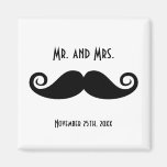 Mr. & Mrs. Moustache Fridge Magnet
