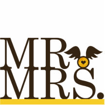 Mr & Mrs Wings Cake Topper Photo Cutout